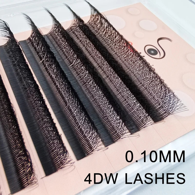 4D W Shape Eyelash Extensions Premade Fans Natural Soft Light Full Lashes
