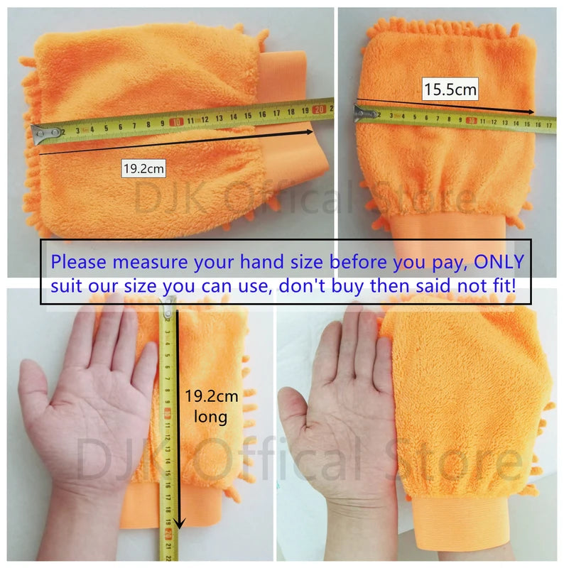 Microfiber Car Wash Gloves 3/5pcs Ultra Absorbent Scratch-Free Cleaning Tool