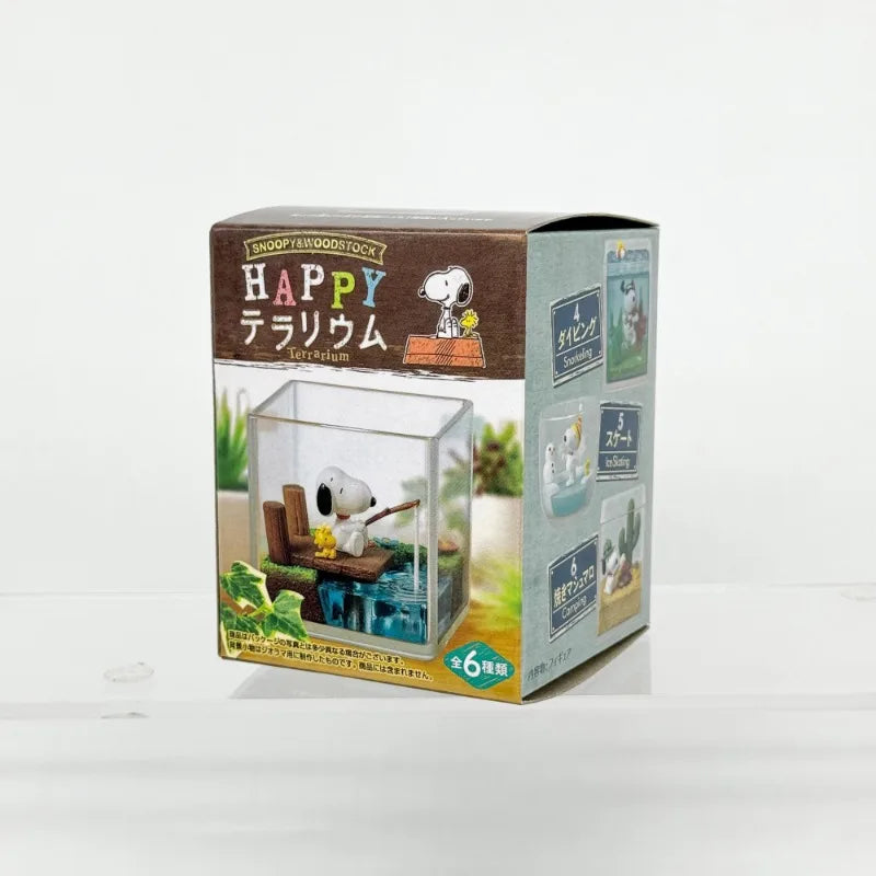 Miniature Landscape Bottle Toy - Snoopy Happy Vacations Series Desktop Ornament - Multiple Colors