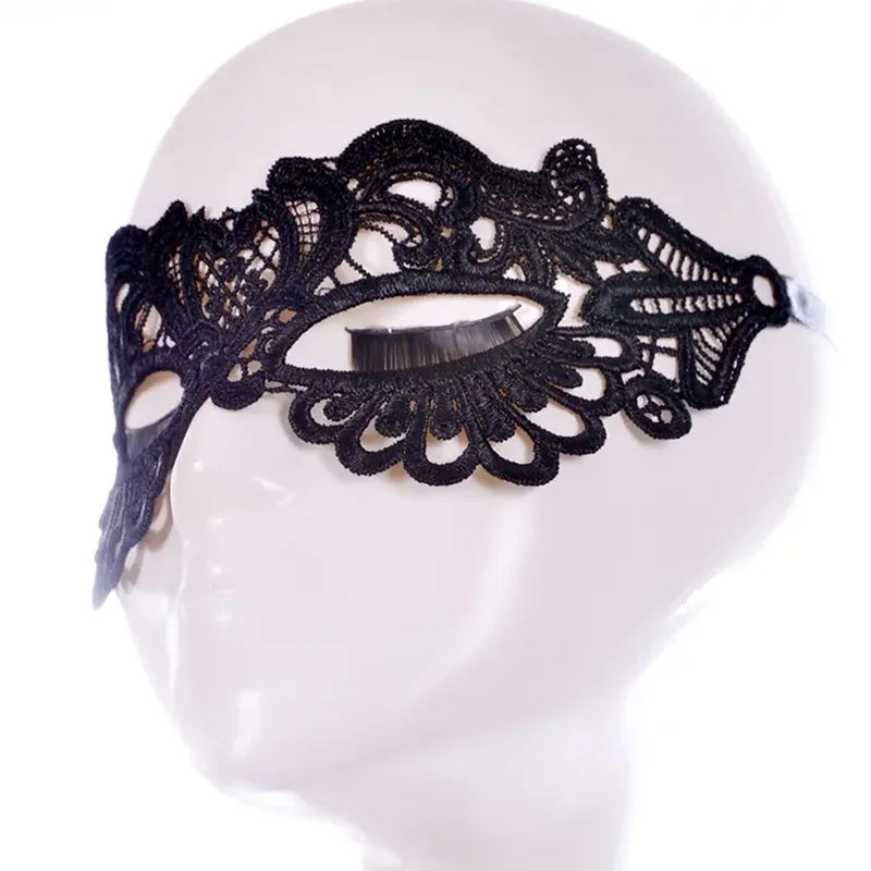 Black Lace Eye Mask for Halloween Masquerade and Costume Parties