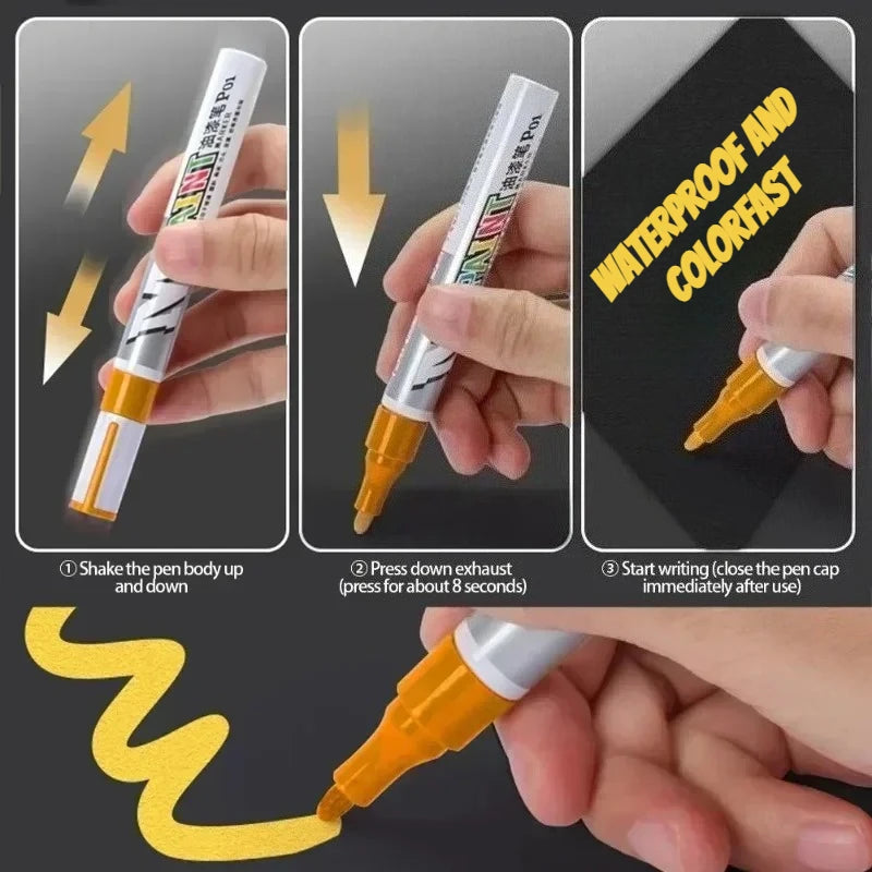 Car Paint Scratch Repair Pen - Waterproof Water-Based Marker for Minor Automotive Scratches