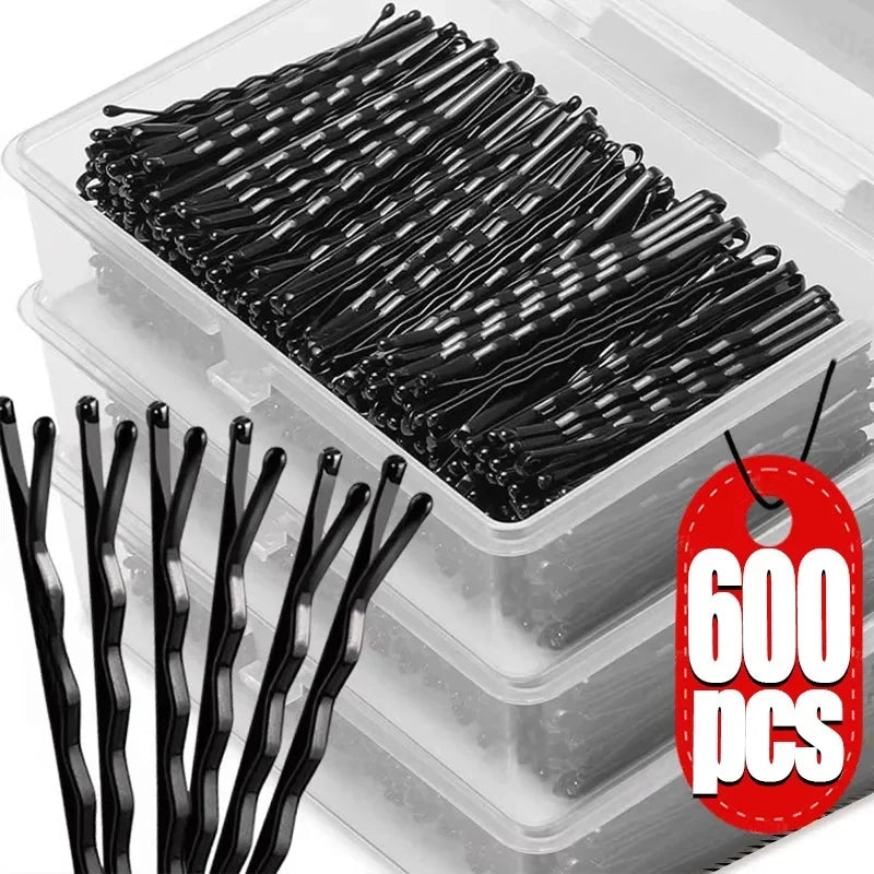 Set of 60/600 Metal Hair Pins U-Shaped Bobby Pins for Styling and Hair Styling