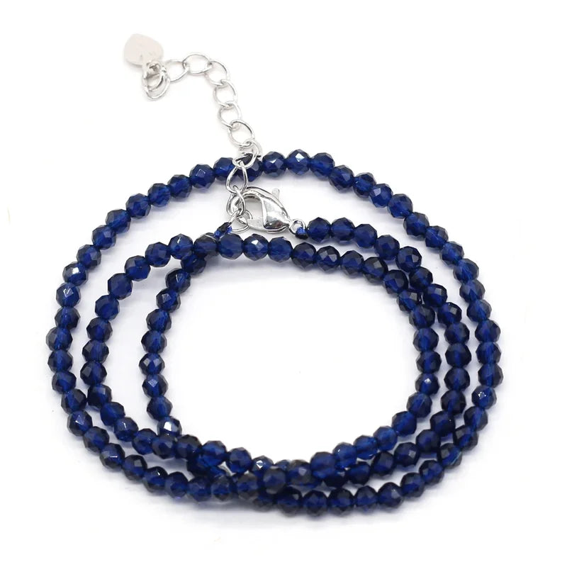 Natural Spinel Stone Beads Necklace for Women 3mm Irregular Section Jewelry Gift
