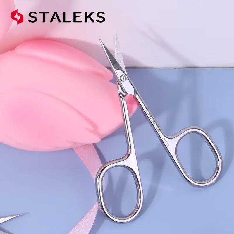 Stainless Steel Eyebrow and Nail Cuticle Scissors - Manicure and Makeup Tool