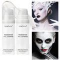 Full Coverage White Liquid Foundation for Makeup & Cosplay - Long-Lasting Matte Finish