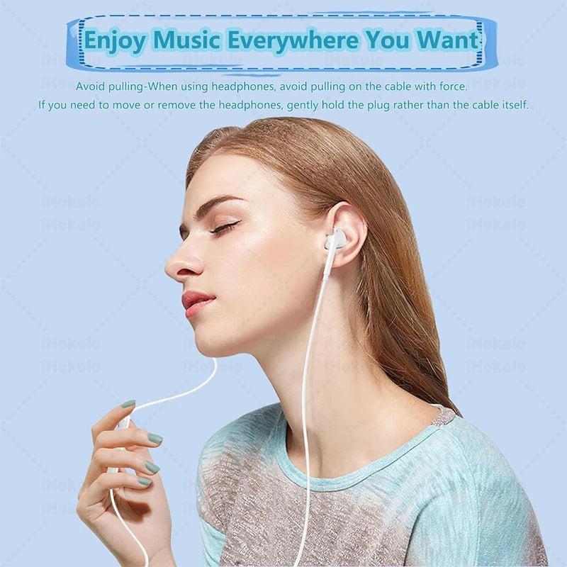 Type C Wired Earphones for iPhone, Samsung, Xiaomi, Redmi, Huawei – In-Ear Earbuds