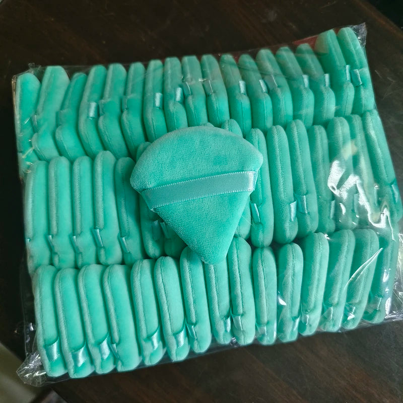 100Pcs Custom Logo Powder Puff Face Makeup Sponge Set - Soft Cosmetic Tools