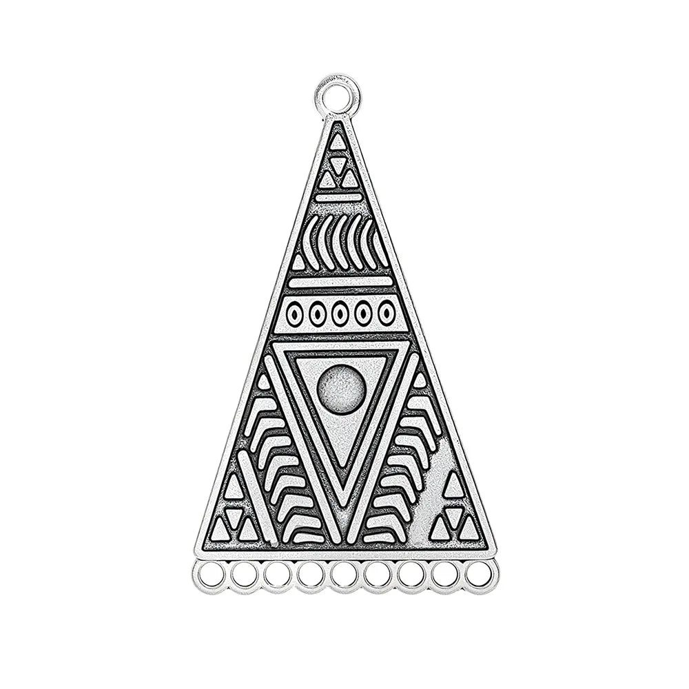 Round Hollow Geometric Connector Charms for Jewelry Making - 5 Pieces