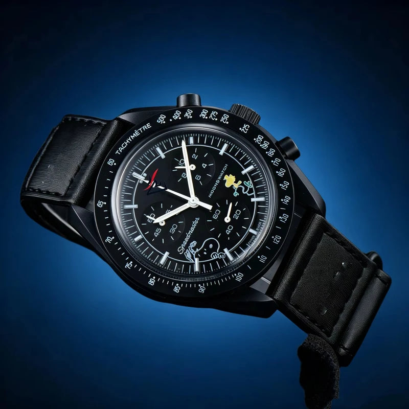Men's Sports Quartz Watch with Luminous Dial and Nylon Strap – Cartoon Holiday Gift