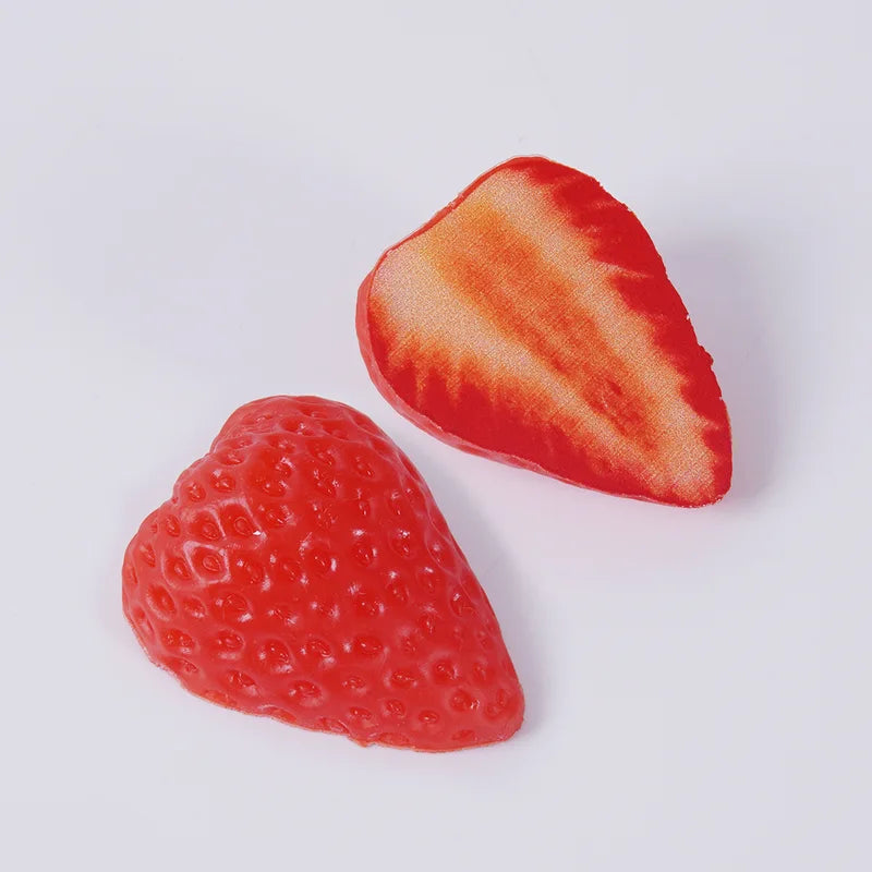 Artificial Strawberry Decor 10PCS Faux Fruit Model for Photography & Home Display
