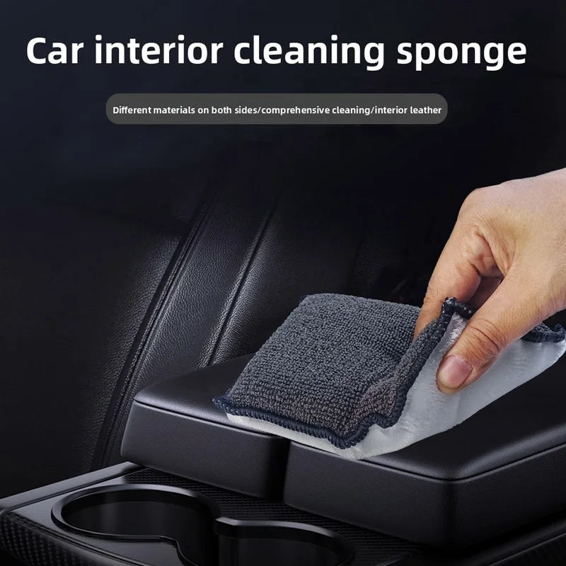 Microfiber Car Cleaning Sponge Double-Sided Soft Wash Cloth for Interior & Exterior Care