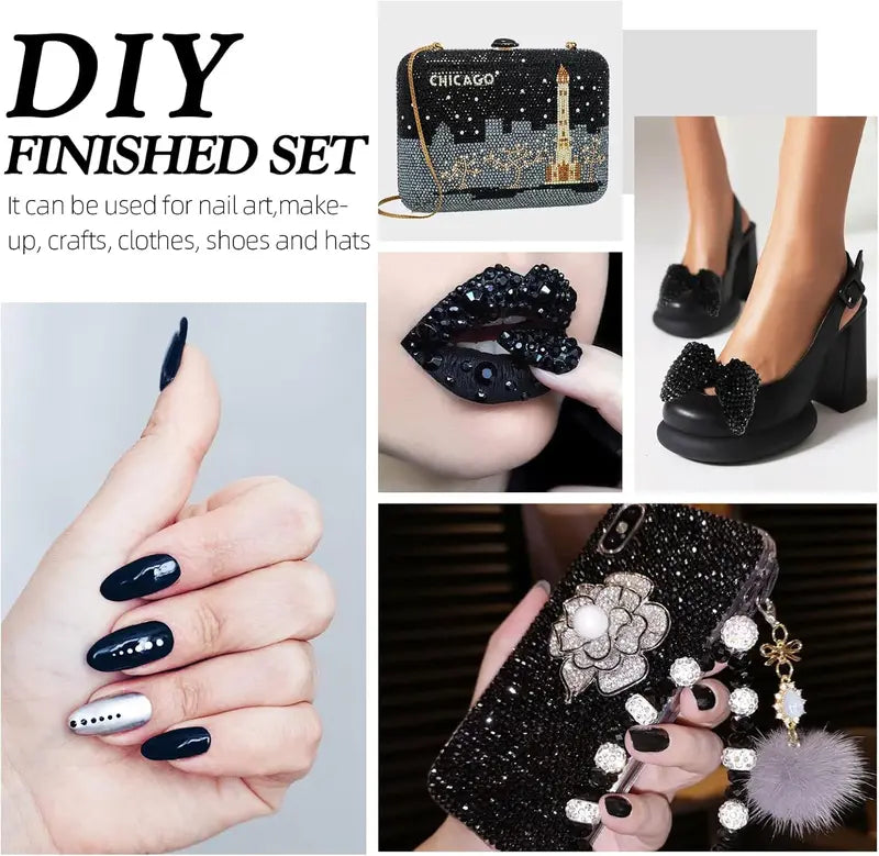 Resin Rhinestone Flat Bag Nail Art Decorations - 2/3/4/5mm Round Shapes