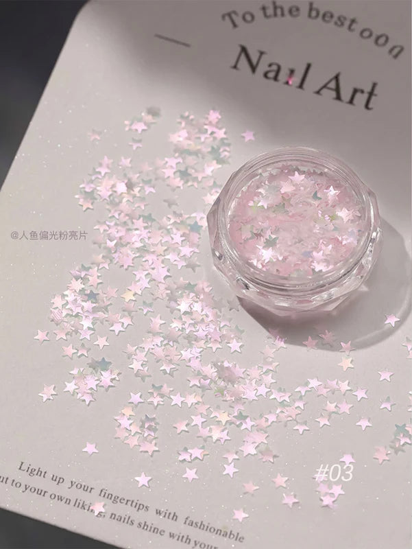 Pink Cherry Blossom Nail Art Glitter Decorations for DIY Nail Designs, Suitable for Valentine’s Day