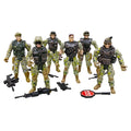 6Pcs Army Men SWAT Team Soldiers Action Figures Playset for Kids, Military Toy Gift