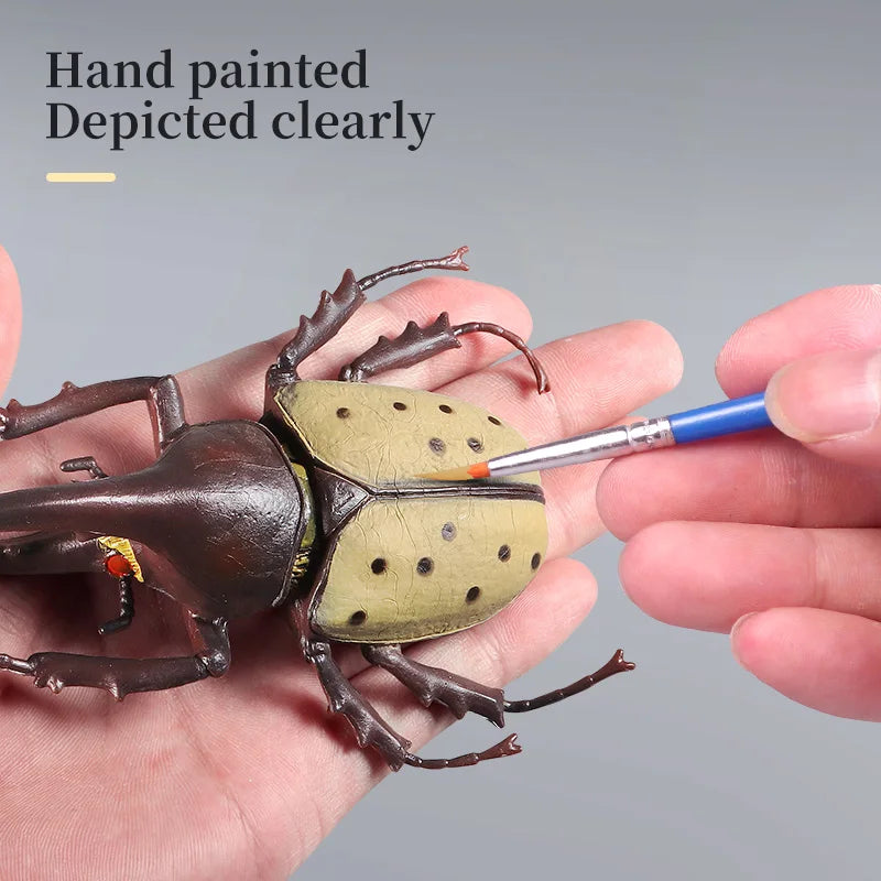 Educational Animal Model Toy - Unicorn Beetle Longhorned Bee Insect Figure for Kids