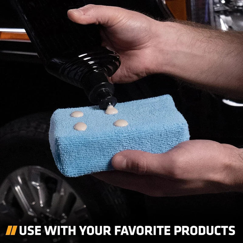 Microfibre Car Wax Applicator Pads for Polishing and Detailing - Pack of 2/10