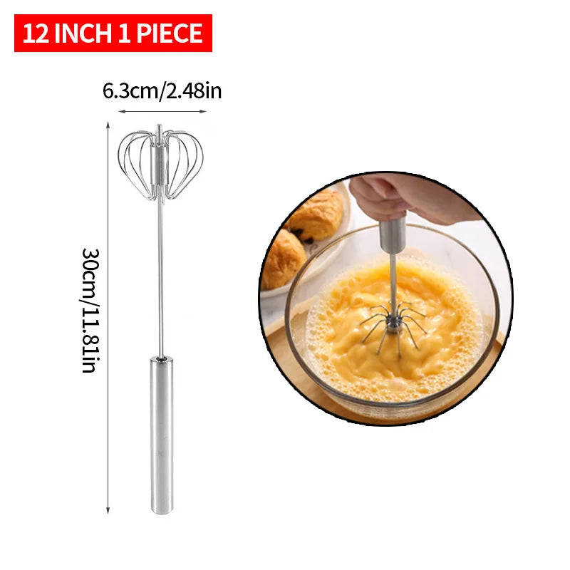 Semi Automatic Egg Beater Handheld Kitchen Tool for Baking and Cooking