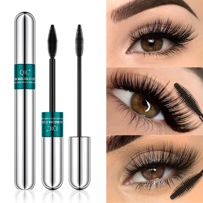 Waterproof Lengthening Mascara with Silk Fiber for Thick Dark Eyelashes
