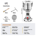 Electric Grain & Spice Grinder 1500W Commercial Swing Mill for Herbs, Grains, Spices