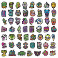 55Pcs Gothic Ghost Face Skull Stickers for Notebook Journal Mug Decor AnimeWorlds