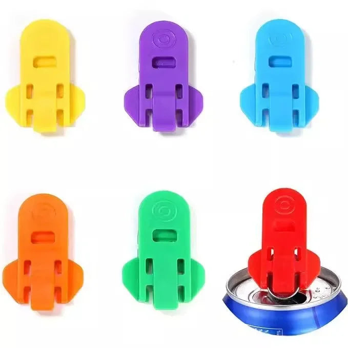 6PCS Portable Can Opener for Beer & Soda Cans - Handheld Plastic Sealer