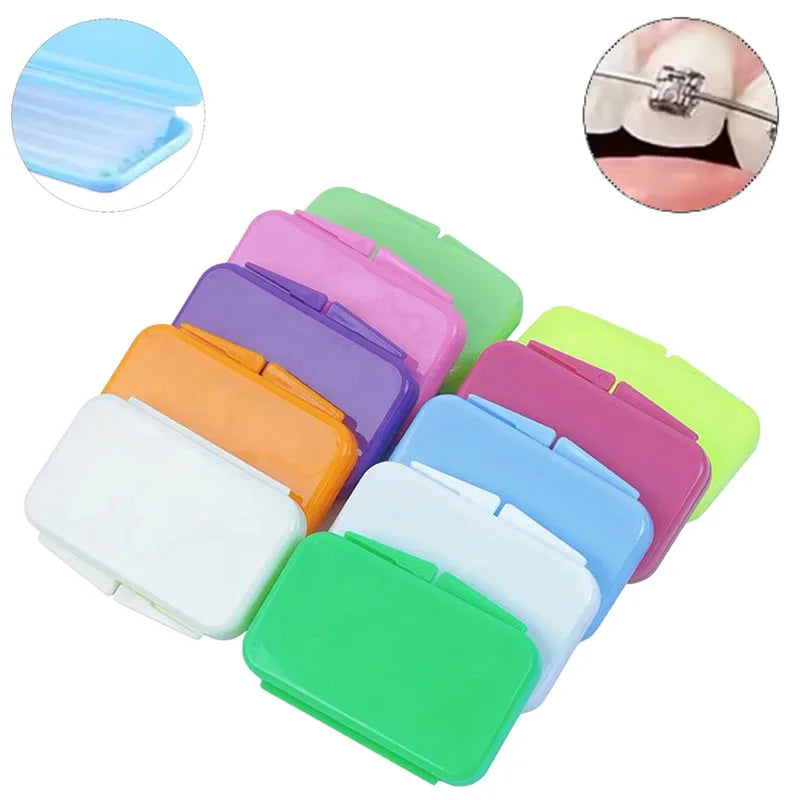 Orthodontic Wax Strips with Fruit Flavors for Braces Relief - 10 Pack