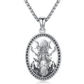 Triple Moon Goddess Necklace for Witches and Pagans - Hecate Pendant with Stainless Steel Chain