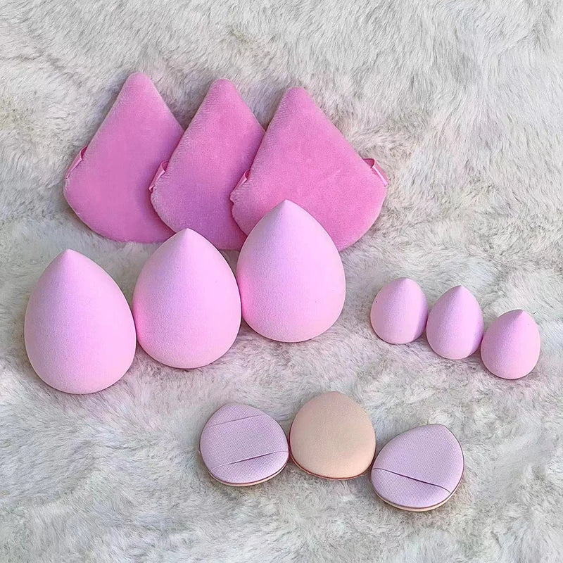 12-Piece Makeup Tool Set with Egg-Shaped Powder Puffs for Foundation & Contouring