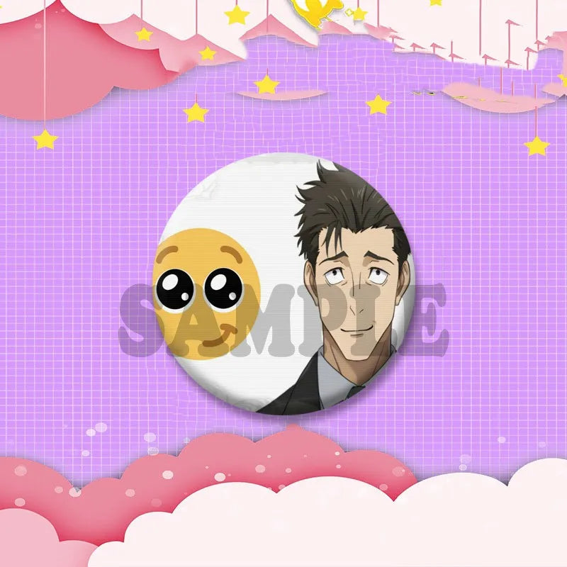 Anime Character Badge Pin Cartoon Role Playing Round Brooch for Bag Clothes Accessories