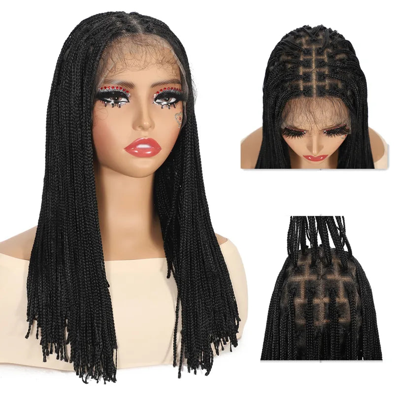 Full Lace Wigs for Black Women Knotless Braided Hair with Baby Hair - Multiple Colors & Lengths