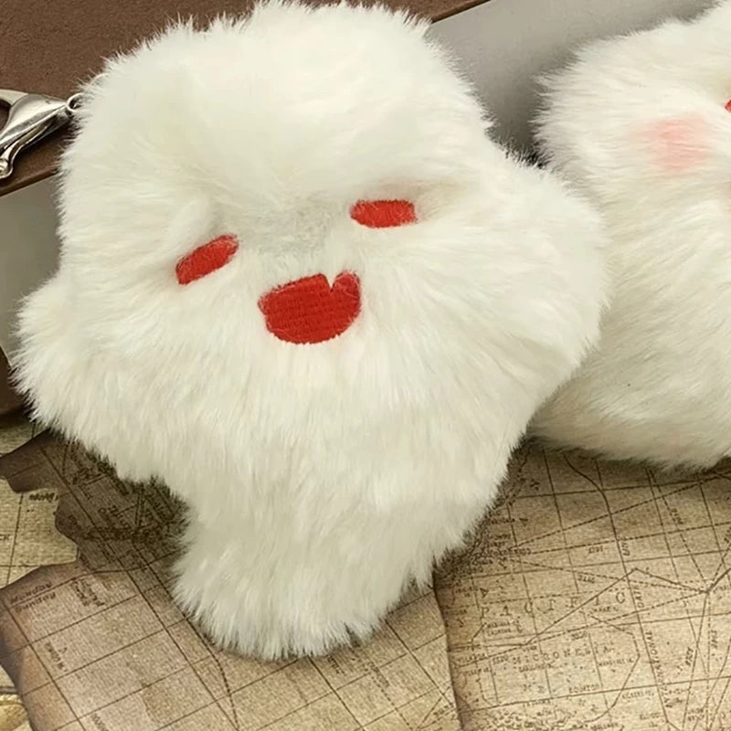 Genshin Impact Wanderer Hutao Cosplay Keychain Ghost Pendant Plush Doll Accessory