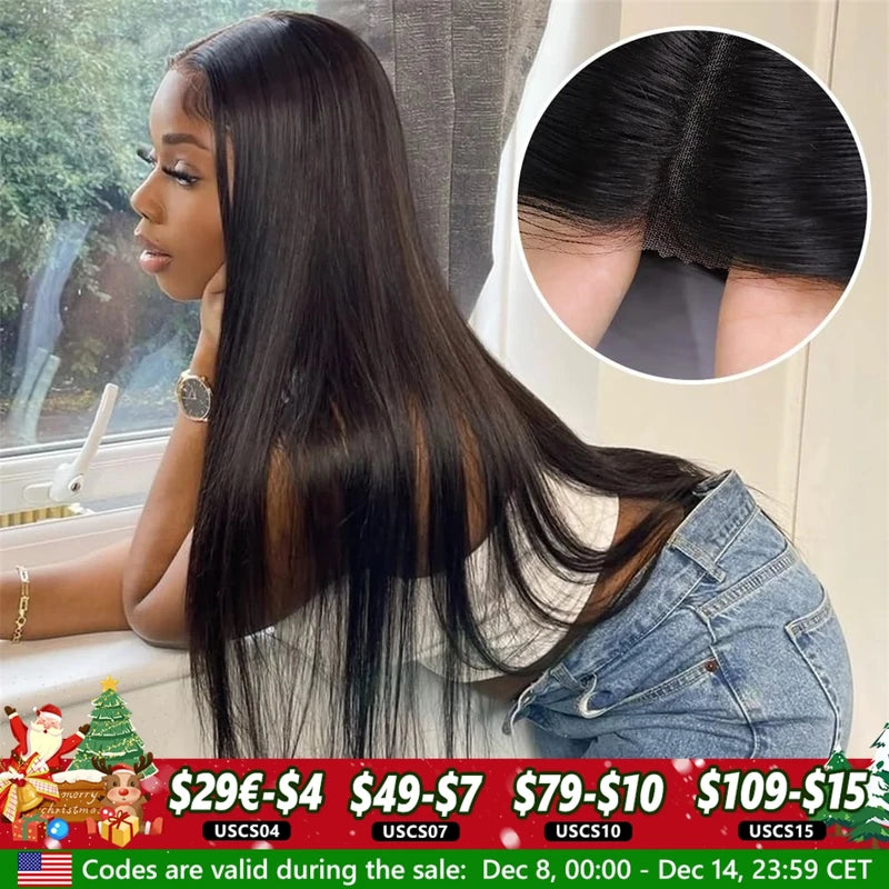 Pre-Cut No Glue Glueless Human Hair Wigs for Women - Brazilian, Ready to Wear, Preplucked, 180% Density