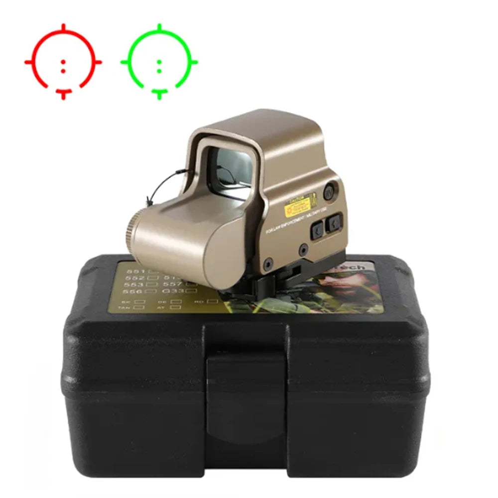 Red Green Dot Reflex Sight with Picatinny 20mm Quick Release Mount - 1x Magnification