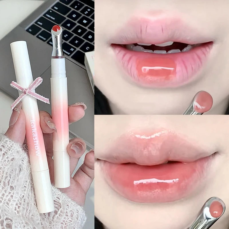 Hydrating Lip Gloss with Plumping Shine - Clear, Natural, Nourishing Makeup