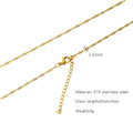 Stainless Steel Bead Chain Necklace for Women DIY Jewelry Making - Gold Plated