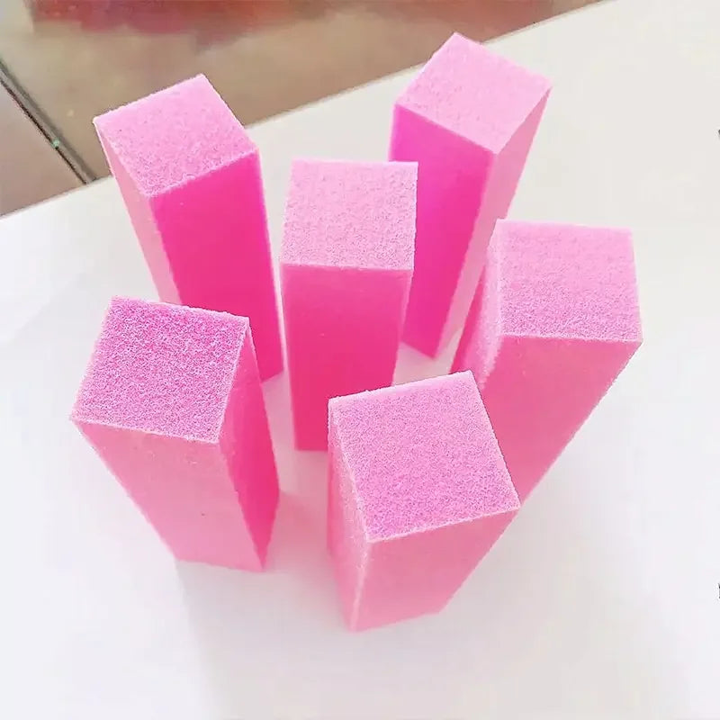 Pink Nail Buffer Blocks 10-Piece Manicure Pedicure File Set for Sensitive Nails