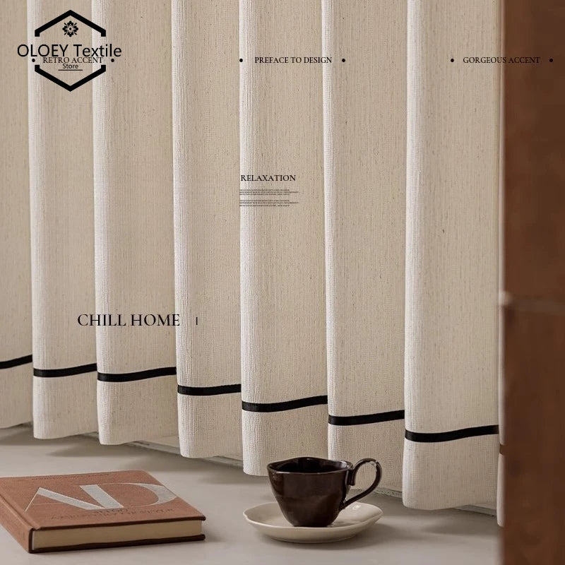 Sheer Window Curtains Beige Tulle for Living Room Bedroom Elegant Voile Drapes
