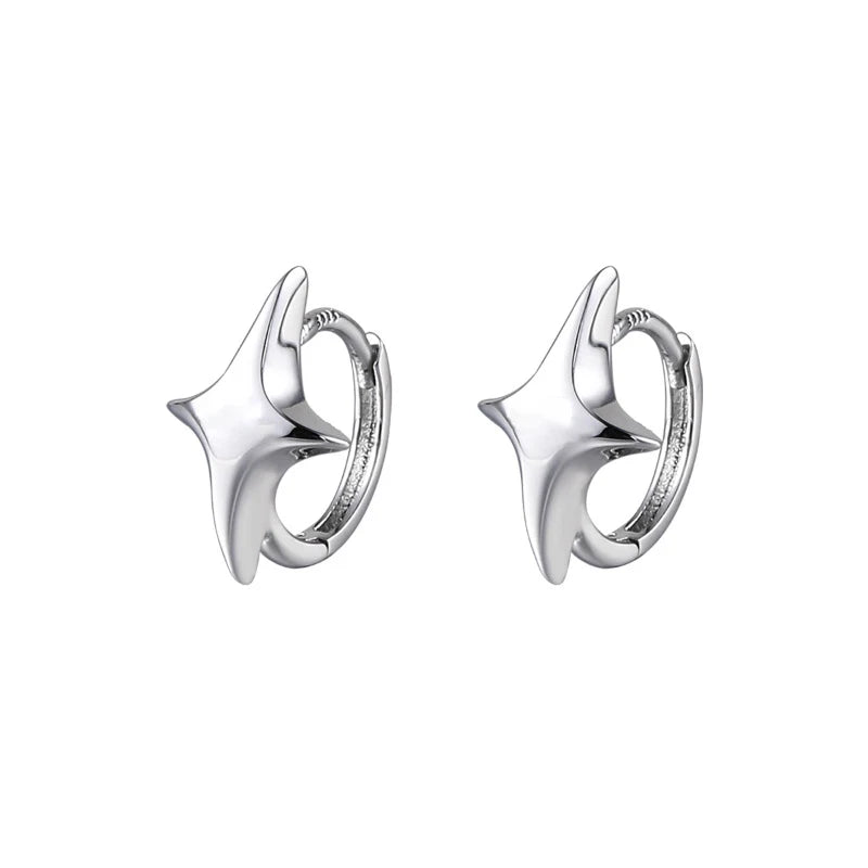 Star Geometric Hoop Earrings for Women and Couples Minimalist Fashion Jewelry