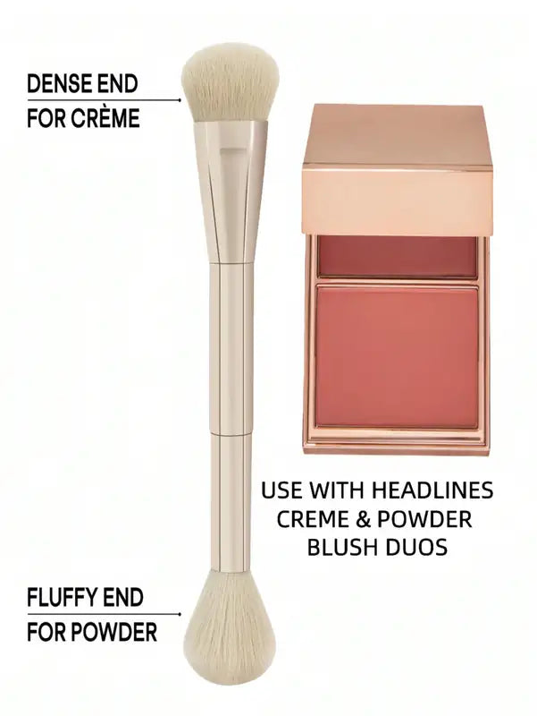 5-Piece Makeup Brush Set for Face and Eyes - Rose Gold, Travel Friendly, Multitool