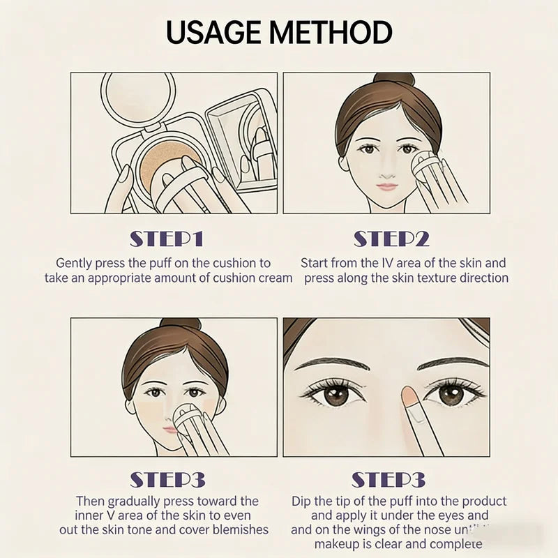 Full Coverage Waterproof Matte Foundation for Oily & Dry Skin - Flawless Face Base