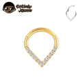 Implant Grade Titanium Nose & Septum Ring with Teardrop & Pillow Design