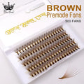 500-Piece Premade Volume Eyelash Fans - Soft Cashmere, Ultra Speed, Pointed Base