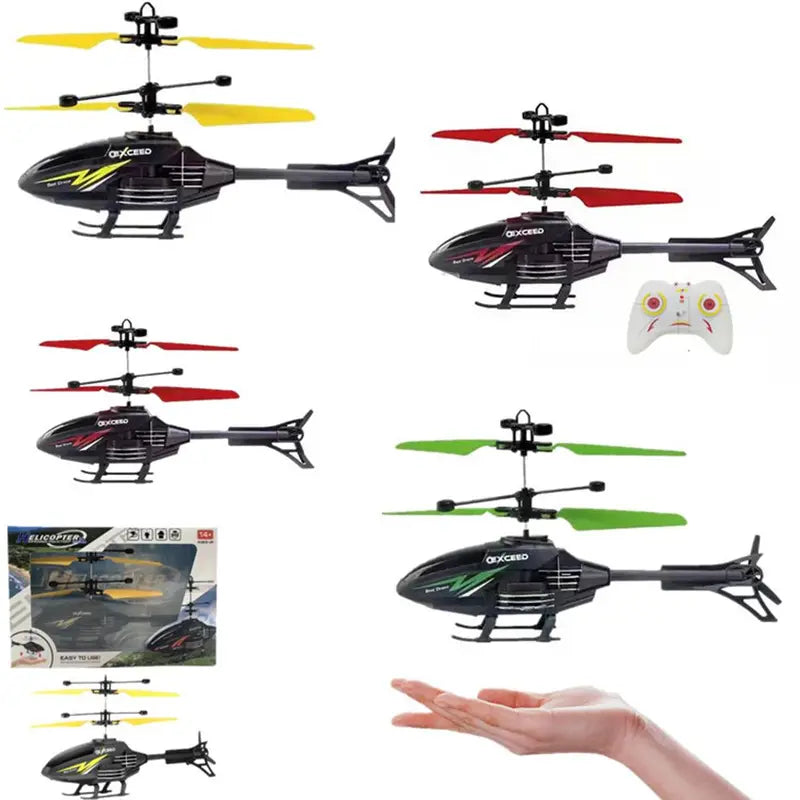 Mini Flying Helicopter Toy Remote Control Aircraft Rechargeable IR Sensor