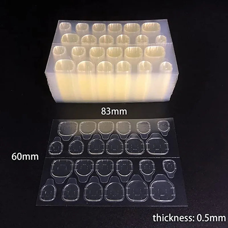 Double-Side Nail Glue Tabs Adhesive Sheets Waterproof Breathable Nail Art