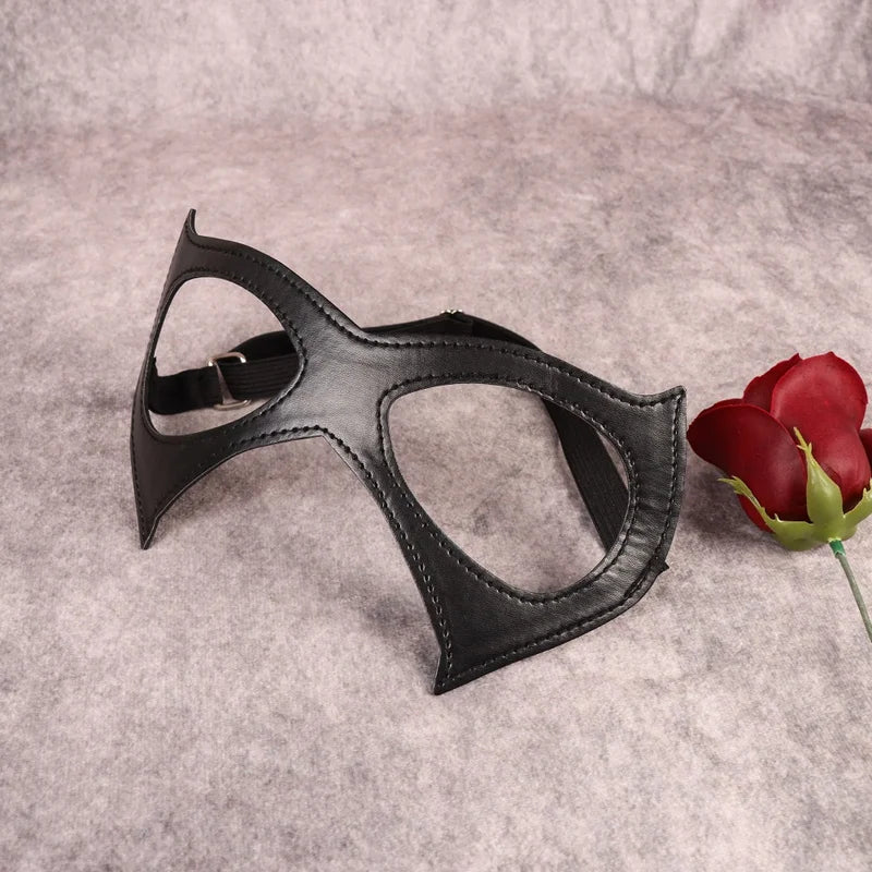 Catwoman Mask Cosplay Leather Mask for Women & Girls Halloween Party