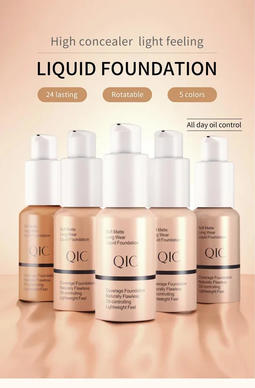 Liquid Foundation Concealer Matte Oil-Control Waterproof Long Lasting 60g - Multiple Colors