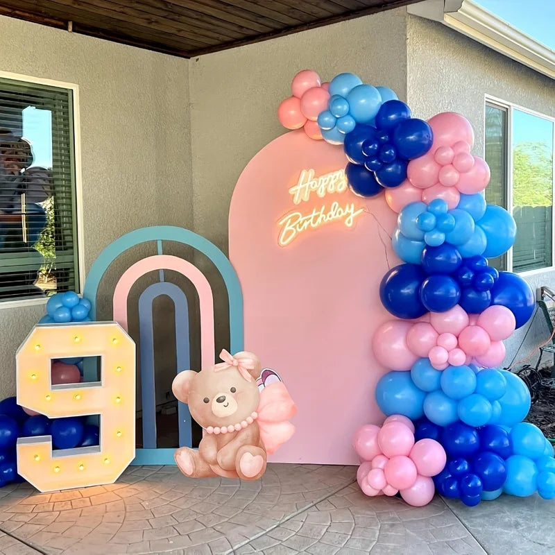 114pcs Ocean-Themed Latex Balloon Kit for Party Birthday Home Decor