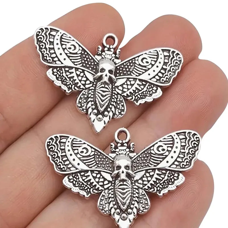10/12pcs Hollow Moth Butterfly Charms for Jewelry Making DIY Accessories