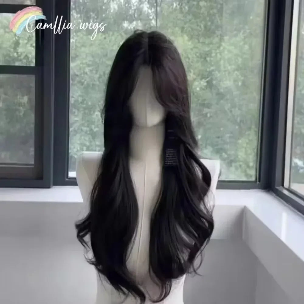 Long Straight Black Wig for Women - Lace Front, Cosplay & Daily Use