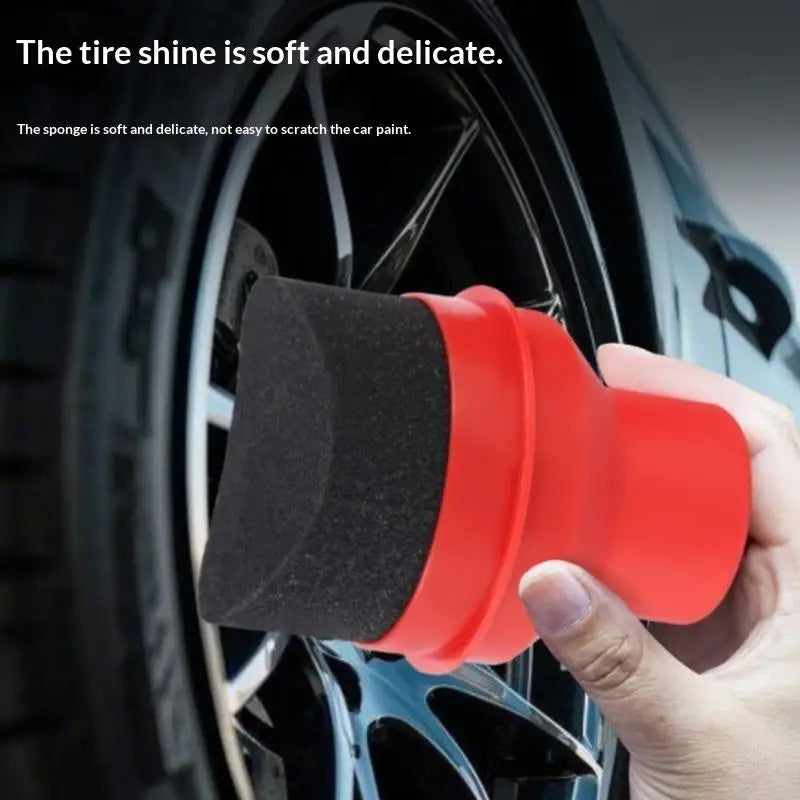 Handheld Car Tire Waxing Sponge Microfiber Applicator for Auto Polishing & Care